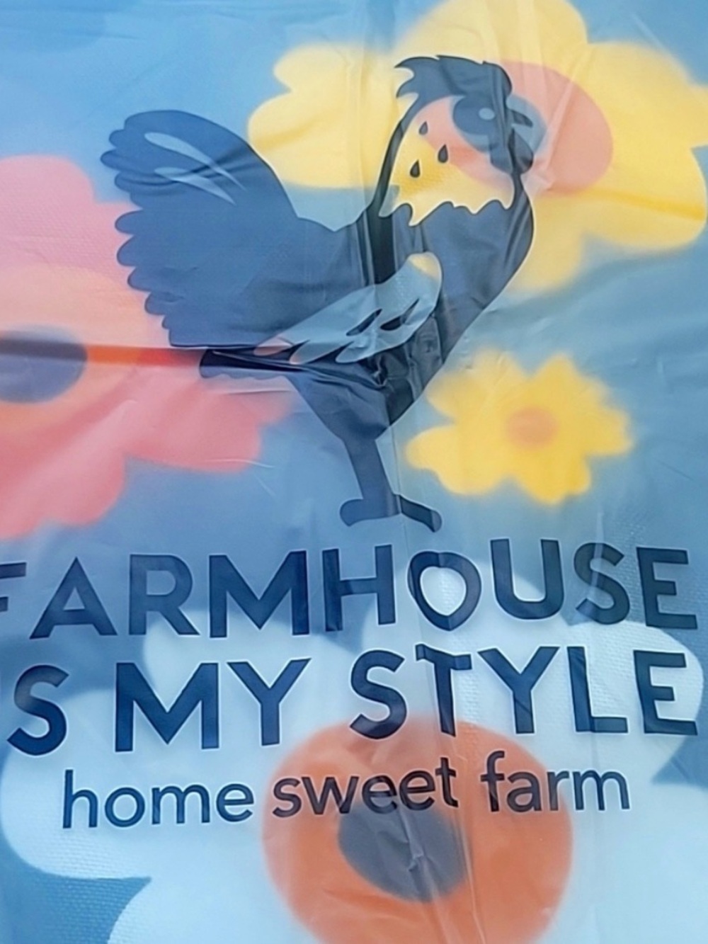 Farmhouse is My Style Blooms Zippered Tote Bag Preloved- flaw - Picture 2 of 8